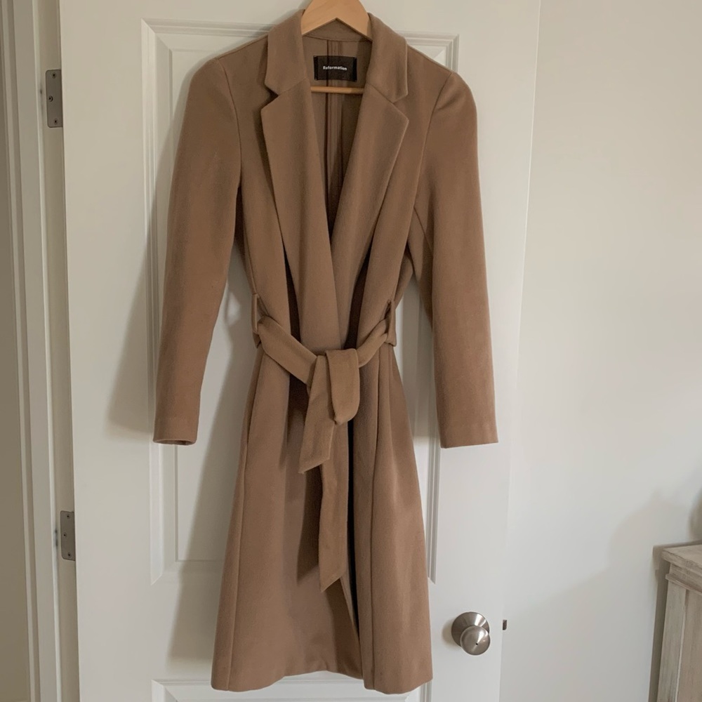Reformation Tan Trench Coat